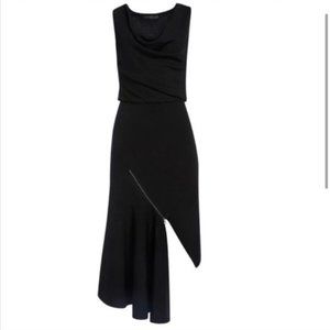 NWT Alice + Olivia Black Cowl Dress